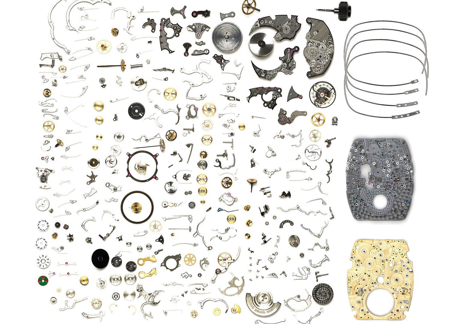 The individual parts of the watch - best not try to service it yourself